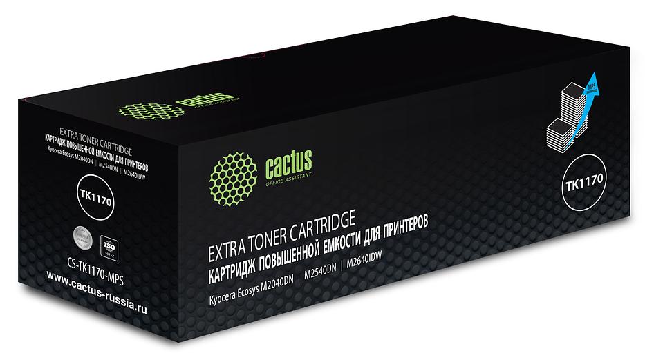 Картридж лазерный Cactus CS-TK1170-MPS черный (12000стр.) для Kyocera Ecosys M2040dn/ M2540dn/M2640idw фото 1
