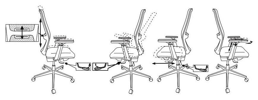 Кресло руководителя Бюрократ MC-915 черный TW-01 38-418 сетка/ткань крестовина алюминий фото 6