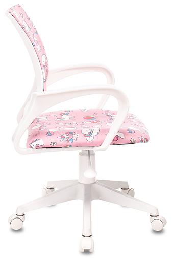 Кресло детское Бюрократ BUROKIDS 1 W розовый единороги крестовина пластик пластик белый фото 3