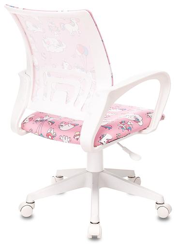 Кресло детское Бюрократ BUROKIDS 1 W розовый единороги крестовина пластик пластик белый фото 4