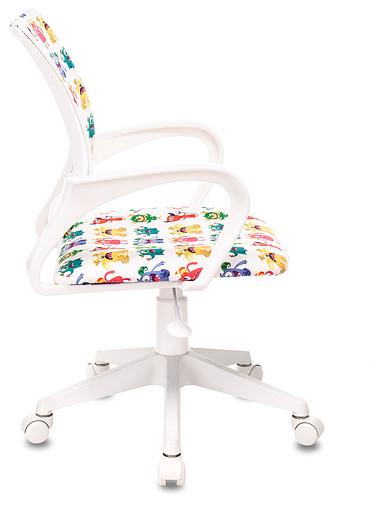 Кресло детское Бюрократ BUROKIDS 1 W белый монстры крестовина пластик пластик белый фото 3