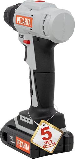 Дрель-шуруповерт Ресанта ДА-20-2ЛК-Б аккум. патрон:быстрозажимной (кейс в комплекте) (75/14/10) фото 8