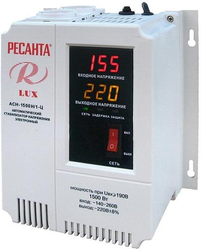 Стабилизатор напряжения Ресанта АСН-500Н/1-Ц 1.5кВА однофазный серый (63/6/39) фото 1