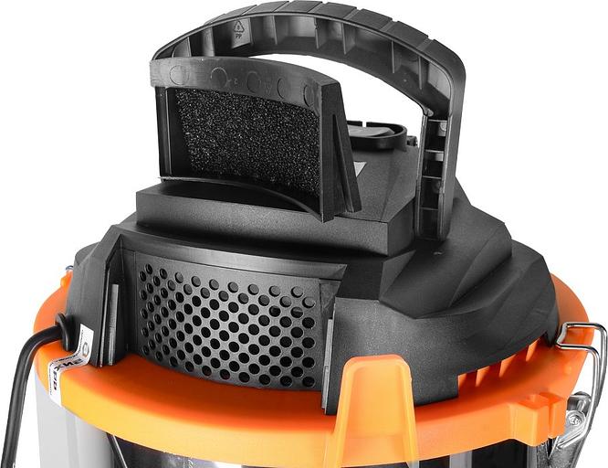 Строительный пылесос Ресанта ПС-1500/30 1500Вт (уборка: сухая/влажная) серебристый фото 6