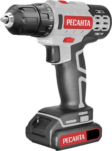 Дрель-шуруповерт Ресанта ДА-50Л2-18А аккум. патрон:быстрозажимной (кейс в комплекте) (75/14/9) фото 1