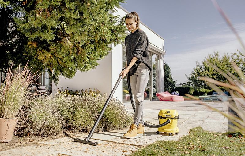 Строительный пылесос Karcher WD 2 Plus V-12/4/18 1000Вт (уборка: сухая/сбор воды) желтый фото 3