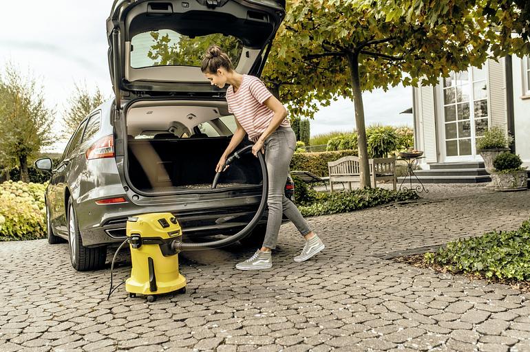 Строительный пылесос Karcher WD 3 P V-17/4/20 1000Вт (уборка: сухая/сбор воды) желтый фото 4