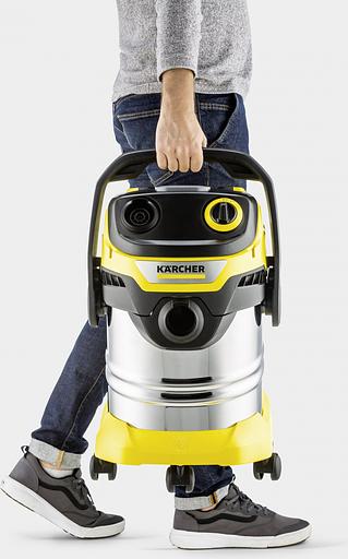 Строительный пылесос Karcher WD 5 S V-25/5/22 1100Вт (уборка: сухая/сбор воды) желтый фото 3