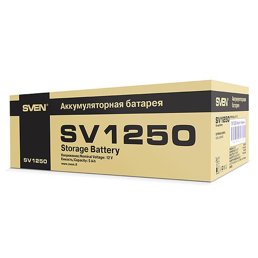 Батарея SVEN SV 1250 (12V 5Ah), напряжение 12В, емкость 5А*ч, макс. ток разряда 80А, макс. ток заряда 1.5А, свинцово-кислотная типа AGM, тип клемм F1 Sven SV-0222005 фото 5
