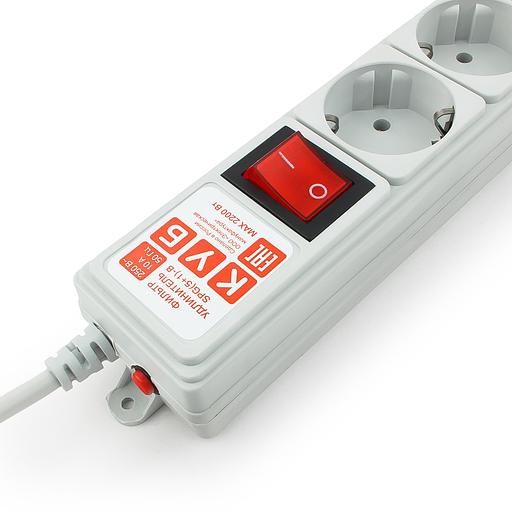 Фильтр-удлинитель Power Cube 3 м 6 розеток (серый) 10А/2,2кВт Электрическая мануфактура Power Cube (3 м, 6 розеток) (SPG(5+1)-B-10) фото 2