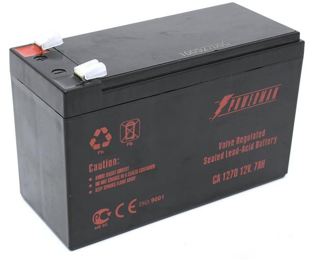 Батарея POWERMAN Battery CA1270, напряжение 12В, емкость 7Ач,макс. ток разряда 105А, макс. ток заряда 2.1А, свинцово-кислотная типа AGM, тип клемм F2, Д/Ш/В 151/65/94, 2.2 кг. Powerman CA1270/UPS (POWERMAN Battery 12V/7AH) фото 1