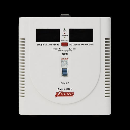 Стабилизатор POWERMAN AVS 3000D, ступенчатый регулятор, цифровые индикаторы уровней напряжения, 3000ВА, 140-260В, максимальный входной ток 20А, клеммная колодка, IP-20, напольный, 280мм х 200мм х 225мм, 6.8 кг. POWERMAN AVS 3000D фото 2