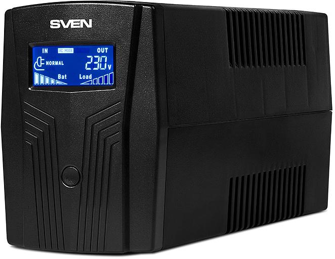 Линейно-интерактивный источник бесперебойного питания SVEN Pro 650, 390вт, 650Ва, 175-280в, 2 евророзетки, 4.4 кг. Sven PRO 650 (LCD, USB) (SV-013844) фото 1