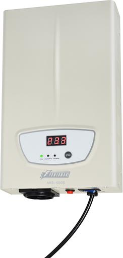 Стабилизатор POWERMAN AVS 1000S, ступенчатый регулятор, цифровые индикаторы уровней напряжения, 1000ВА, 140-260В, максимальный входной ток 7А, 1 евророзетка, IP-20, навесного исполнения, 290мм х 175мм х 68мм, 3,09 кг. POWERMAN AVS 1000S (POWERMAN AVS-1000 фото 1