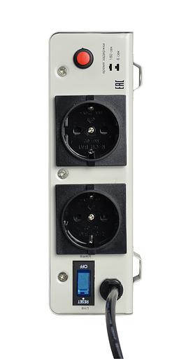 Стабилизатор POWERMAN AVS 1500S, ступенчатый регулятор, цифровые индикаторы уровней напряжения, 1500ВА, 140-260В, максимальный входной ток 12А, 2 евророзетки, IP-20, навесного исполнения, 310мм х 200мм х 68мм, 4,36 кг. POWERMAN AVS 1500S (POWERMAN AVS-150 фото 3