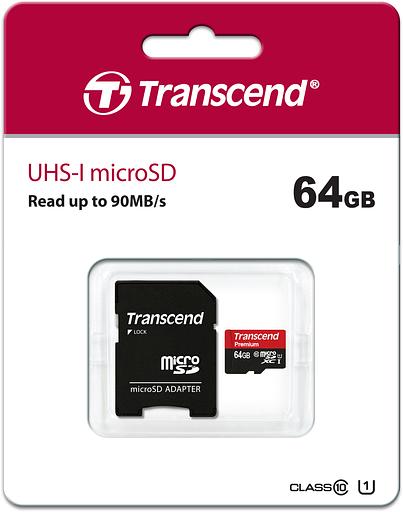 Карта памяти Transcend microSDXC Class 10 UHS-I (TS64GUSDU1) фото 2