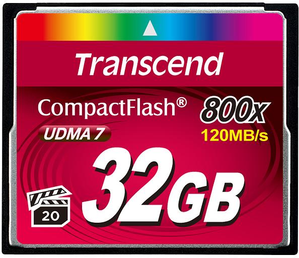 Карта памяти Transcend CompactFlash 800 32GB (TS32GCF800) фото 1