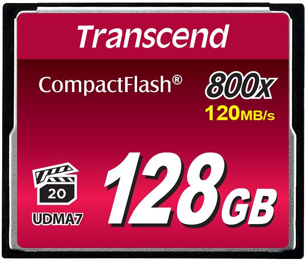 Карта памяти Transcend CompactFlash 800x (TS128GCF800) фото 1