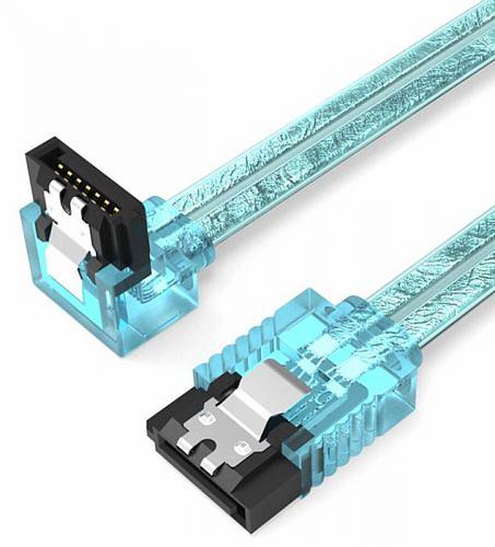 Кабель Vention SATA 3 M/SATA 3 M угол 90 с защелками, голубой - 0.5 м Vention KDDSD фото 1