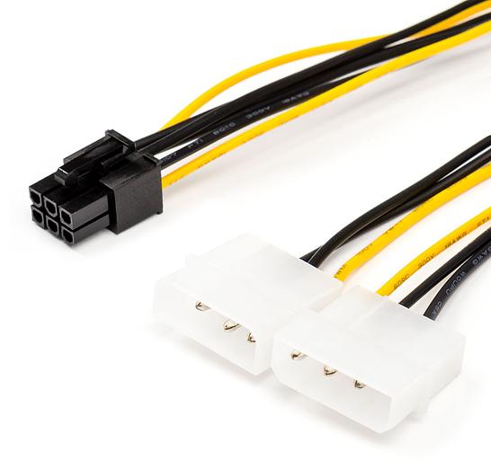 Кабель 6 pin to 2 molex (Video power) ATcom 6-pin - 2 x Molex (AT6185) фото 1