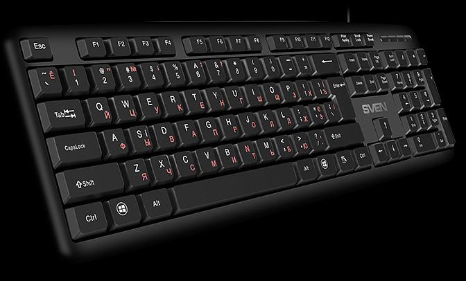 Клавиатура SVEN KB-S230 чёрная (104кл, каб. 2м) Sven SV-018399 фото 2