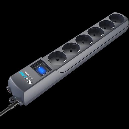 Сетевой фильтр Pilot S Max (5 евро + 1GP), 15А/3.5кВа, автомат, 1.8 м, графит ZIS Pilot S-Max фото 3