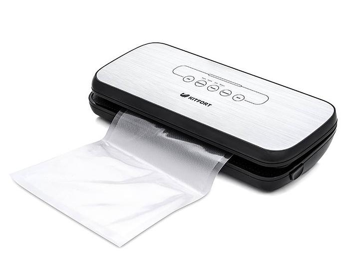 Вакуумный упаковщик Kitfort KT-1502-2 110Вт черный/серый фото 4