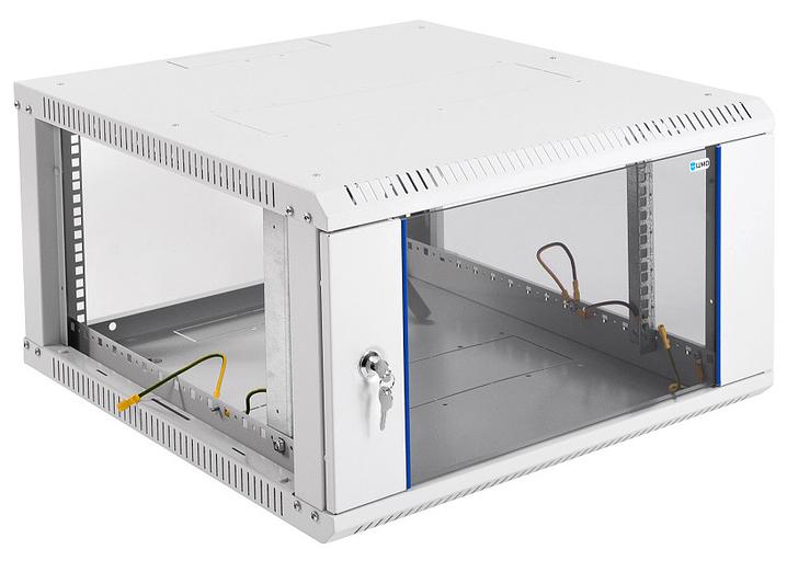 Шкаф коммутационный ЦМО ШРН-ЭКОНОМ (ШРН-Э-6.500-9005) настенный 6U 600x520мм пер.дв.стекл 75кг черный 470мм фото 4