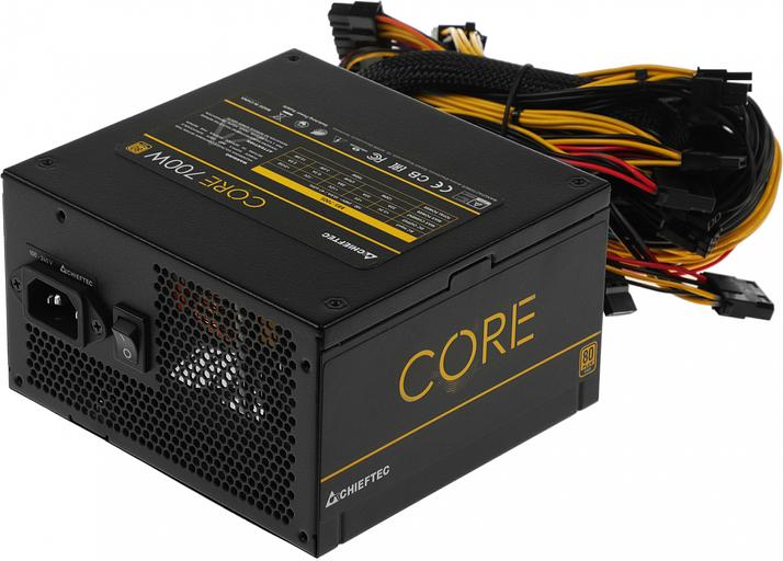 Chieftec CORE 700W, ATX 12V 2.3 PSU,W/12cm Fan,80 plus Gold, BBS-700S OEM фото 7