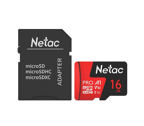 Карта памяти Netac MicroSD card P500 Extreme Pro 16GB, retail version w/SD adapter фото 2