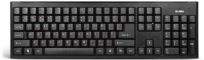 Клавиатура SVEN Standard 303 Power USB+PS/2 чёрная SVEN Standard 303 Power USB+PS/2 (SV-03100303PU) фото 1