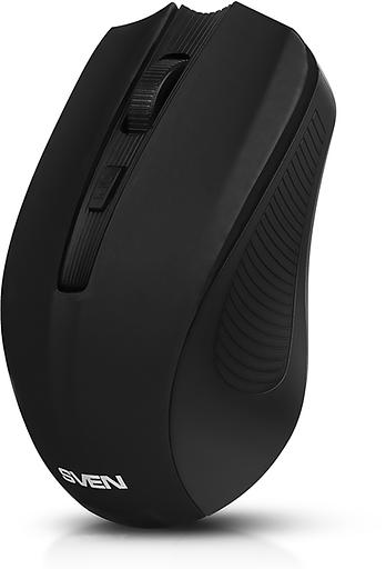 Беспроводная мышь SVEN RX-350W чёрная (5+1кл. 600-1400DPI, SoftTouch, блист) Sven RX-350W (SV-019570) фото 2