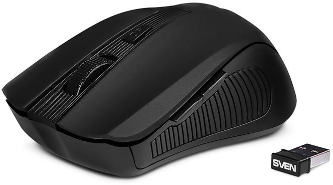 Беспроводная мышь SVEN RX-350W чёрная (5+1кл. 600-1400DPI, SoftTouch, блист) Sven RX-350W (SV-019570) фото 3