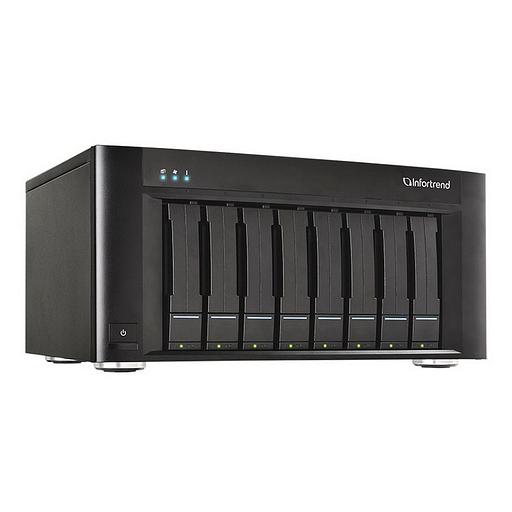 Система хранения данных Infortrend EonStor GSe Pro 100 8bay. Intel Atom 2.4GHz 4C CPU, 1x4GB non-ECC, 4x1GbE(RJ45), 2x USB 2.0, 2x USB 3.0, 1x Host Board slot, 1xPSU and 8 drive trays (GSe Pro 108-C) (GSEP1080000C-8U32) фото 1