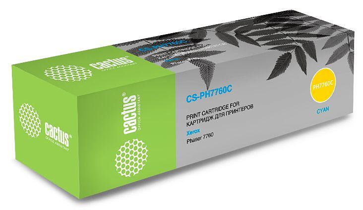 Картридж лазерный Cactus 106R01160 CS-PH7760C голубой бар.в компл. (25000стр.) для Xerox Phaser 7760/7760dn/7760dx/7760dxf фото 1