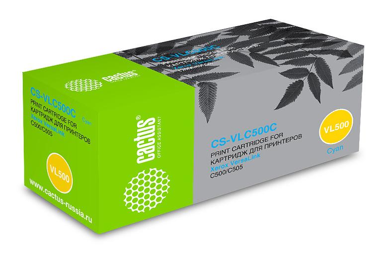Картридж лазерный Cactus CS-VLC500C 106R03877 голубой (2400стр.) для Xerox VersaLink C500/C505 фото 1