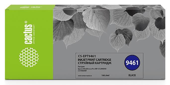 Картридж струйный Cactus CS-EPT9461 черный (180мл) для Epson WF-C5290DW/WF-C5790DW фото 1