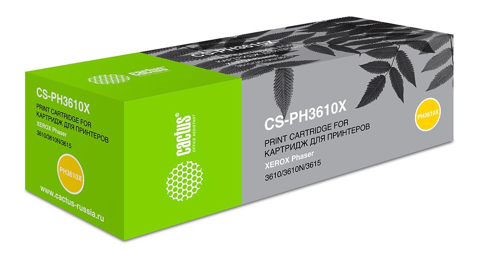 Картридж лазерный Cactus CS-PH3610X 106R02723 черный (14100стр.) для Xerox Phaser 3610/3610N/3615 фото 1
