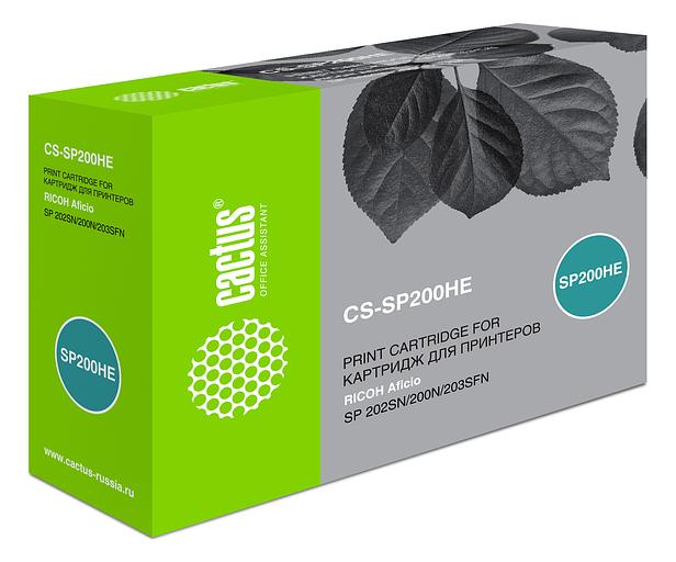 Картридж лазерный Cactus CS-SP200HE 407262 черный (2600стр.) для Ricoh SP 202SN/200N/203SFN фото 1