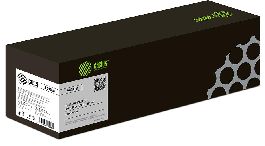 Картридж лазерный Cactus 44469715 CS-O330M пурпурный (3000стр.) для Oki C330/C530 фото 1