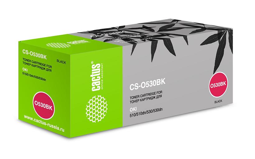 Картридж лазерный Cactus CS-O530BK черный (5000стр.) для Oki C530 фото 1