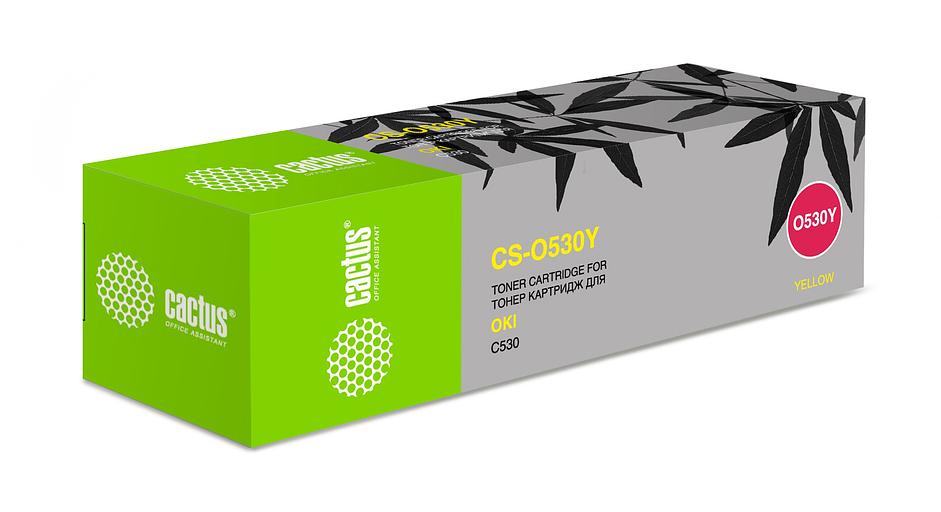 Картридж лазерный Cactus CS-O530Y желтый (5000стр.) для Oki C530 фото 1