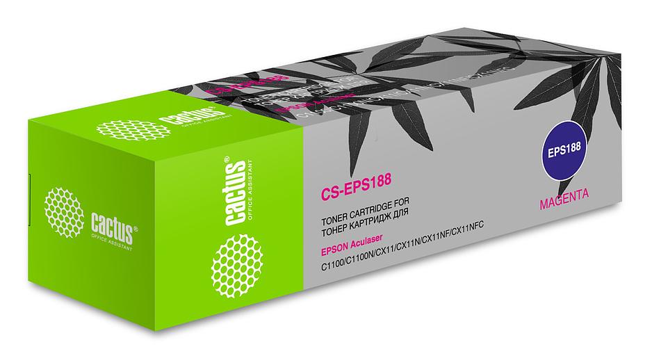 Картридж лазерный Cactus CS-EPS188 пурпурный (4000стр.) для Epson AcuLaser C1100/C1100N/CX11/CX11N/CX11NF/CX11NFC фото 1