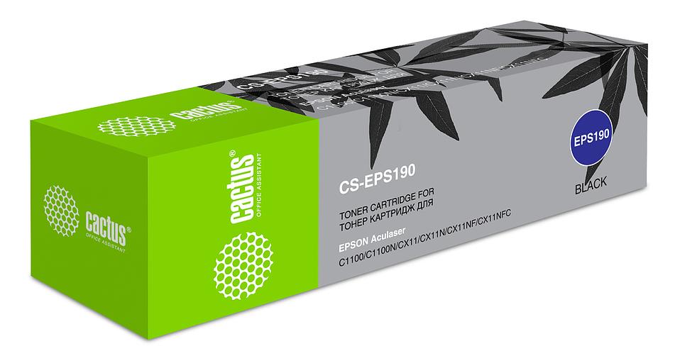 Картридж лазерный Cactus CS-EPS190 черный (4000стр.) для Epson AcuLaser C1100/C1100N/CX11/CX11N/CX11NF/CX11NFC фото 1