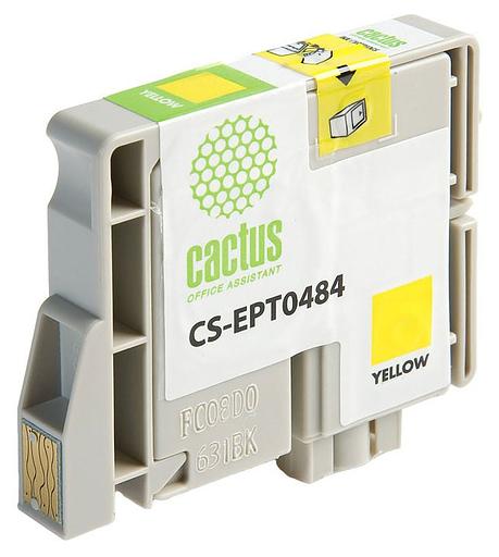Картридж струйный Cactus CS-EPT0484 желтый (14.4мл) для Epson Stylus Photo R200/R220/R300/R320/R340/RX500/RX600/RX620/RX640 фото 2