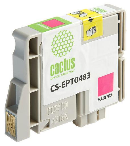 Картридж струйный Cactus CS-EPT0483 пурпурный (14.4мл) для Epson Stylus Photo R200/R220/R300/R320/R340/RX500/RX600/RX620/RX640 фото 2