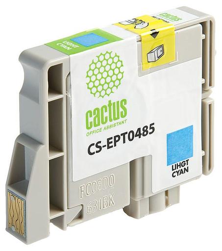 Картридж струйный Cactus CS-EPT0485 светло-голубой (14.4мл) для Epson Stylus Photo R200/R220/R300/R320/R340/RX500/RX600/RX620/RX640 фото 2