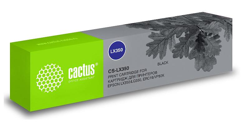 Картридж матричный Cactus CS-LX350 черный для Epson LX350/LQ350/ERC19/VP80K фото 1