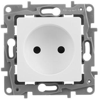 Розетка силовая Legrand Etika (672234) скрыт. штор. IP21 белый фото 2