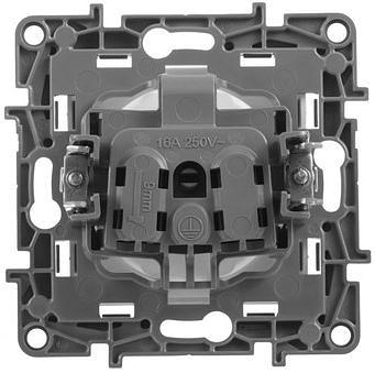 Розетка силовая Legrand Etika (672234) скрыт. штор. IP21 белый фото 3